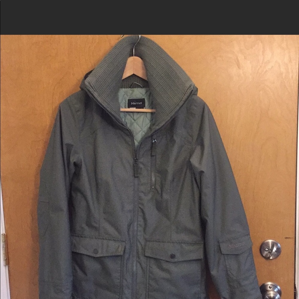 Forrest Green Marmot Rain Jacket